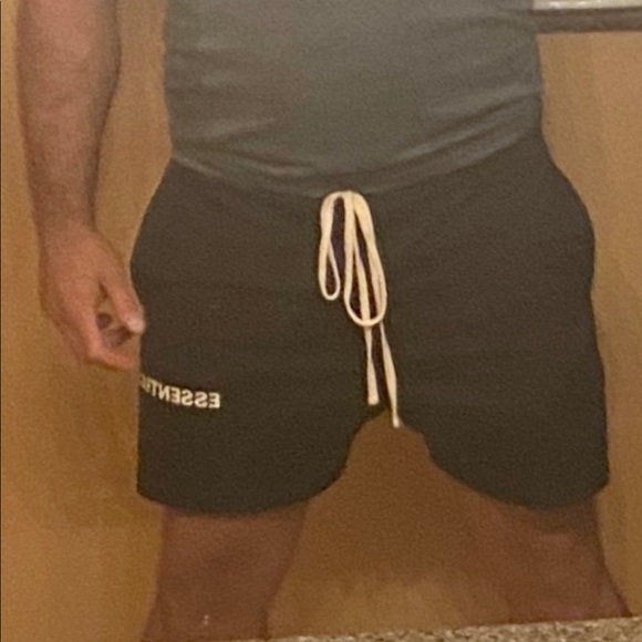 Fear of God Essentials Mesh Drawstring Shorts; Black, Size XS (Fit Like S/M) - Picture 6 of 11